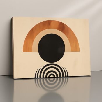 Solar Node minimalist sun geometry canvas print by Artfy Canvas – modern abstract décor