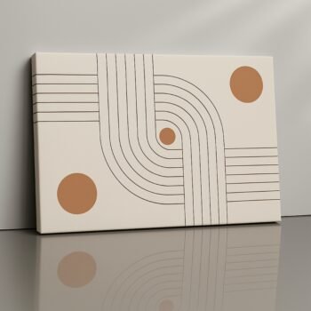 Circuit Array geometric flow canvas print by Artfy Canvas – modern tech wall décor