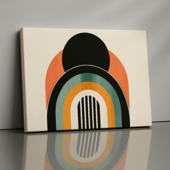 Quantum Flow abstract line silhouette canvas print by Artfy Canvas – modern portrait wall décor