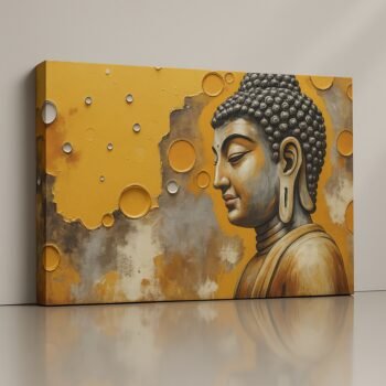 Divine Aura Canvas Print with glowing golden aura design.