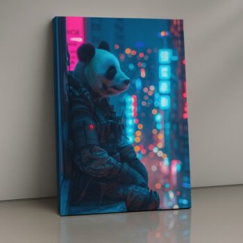 Panda Recon tactical character canvas print by Artfy Canvas – gaming pop culture canvas painting, wall paintings, artwork for wall décor