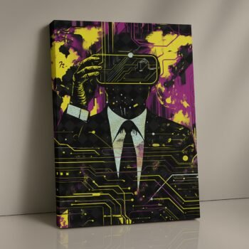 Midnight Pulse abstract canvas print – bold nightlife wall décor for music & lounge spaces