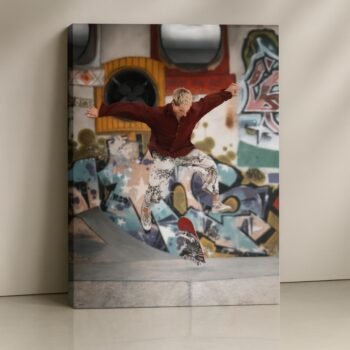 Urban Skater Vibe skateboarding canvas print – youth urban street décor