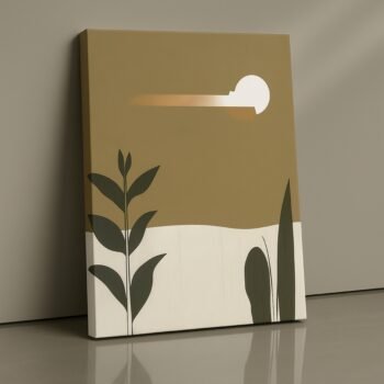 Dune Light minimalistic earth tone canvas print by Artfy Canvas – modern abstract canvas painting, wall paintings, artwork for wall décor