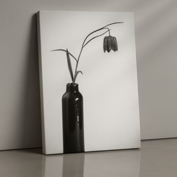 Faded Bloom minimalistic floral canvas print by Artfy Canvas – modern botanical canvas painting, wall paintings, artwork for wall décor
