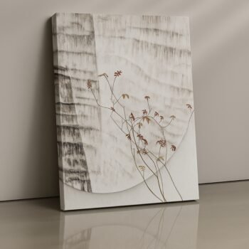 Whisper Bloom minimalistic floral canvas print by Artfy Canvas – botanical modern canvas painting, wall paintings, artwork for wall décor