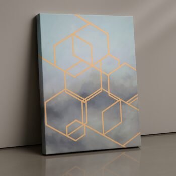 Cloud Geometry minimalistic abstract canvas print by Artfy Canvas – modern shape canvas painting, wall paintings, artwork for wall décor