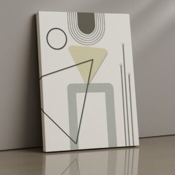 Geometric Poise minimalistic abstract canvas print by Artfy Canvas – geometric balance canvas painting, wall paintings, artwork for wall décor