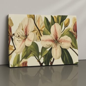 Blush Magnolia canvas print by Artfy Canvas – pastel floral painting for elegant modern spaces