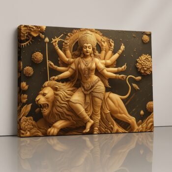 Krishna and Radha divine love spiritual wall art canvas.