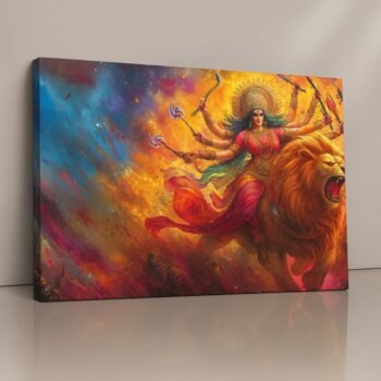 Lord Shiva Tandav cosmic dance spiritual canvas wall art.