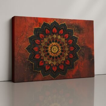 Canvas Print of Radiant Mandala – Abstract Spiritual Design by Artfy Canvas