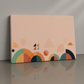 Pastel Horizon Arcs pastel geometric canvas