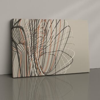 Abstract linear bloom structure canvas print