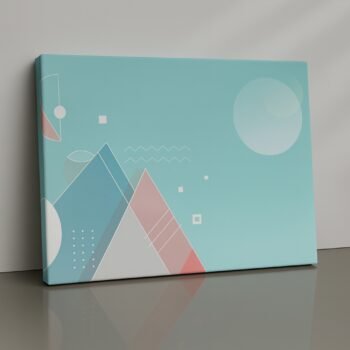 Pastel Horizons soft pastel geometric print