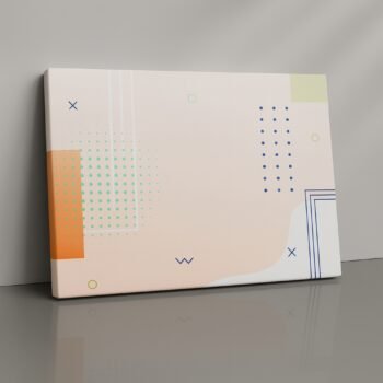 Soft Geometry pastel abstract canvas print