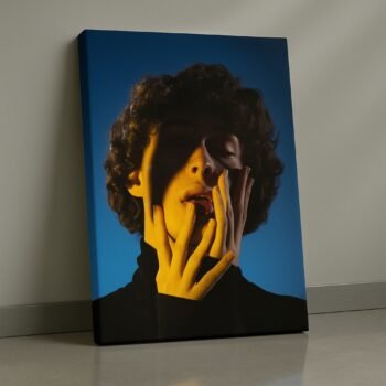 Dramatic portrait print with emotional lighting