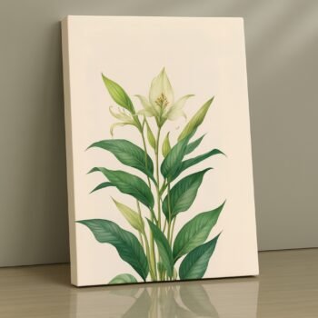 Pure Lily Serenity floral canvas wall art by Artfy Canvas – clean and minimal décor.