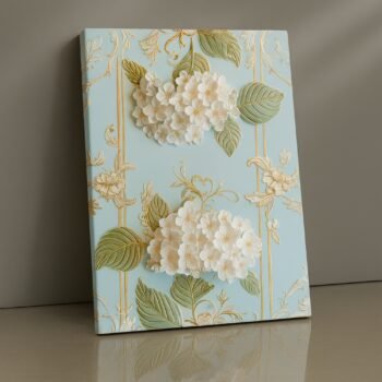 Regal Blossom Panels floral canvas wall art by Artfy Canvas – decorative décor.