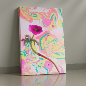 Petal Drift soft floral abstract canvas print