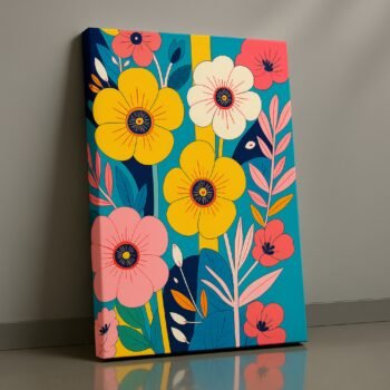 Blossom Symphony pastel floral canvas print