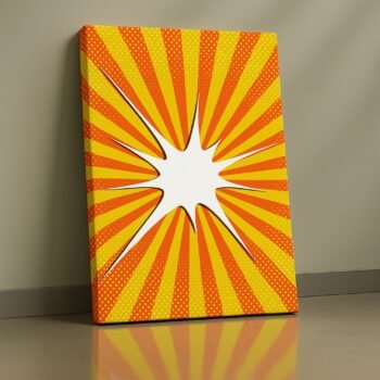Solar Burst radiant colorful abstract canvas print